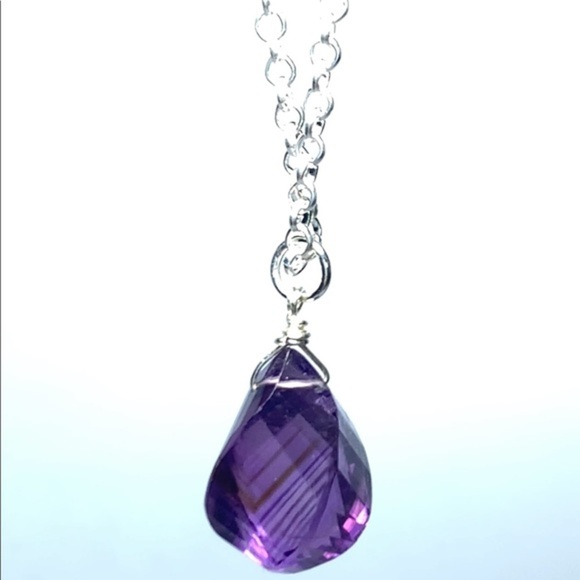 Purple Amethyst Charm Necklace - Picture 7 of 7